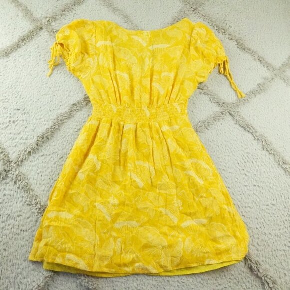 Urban Outfitters Talia Tie Sleeve Mini Dress Womens Small Runch Waist Summer - Picture 13 of 14